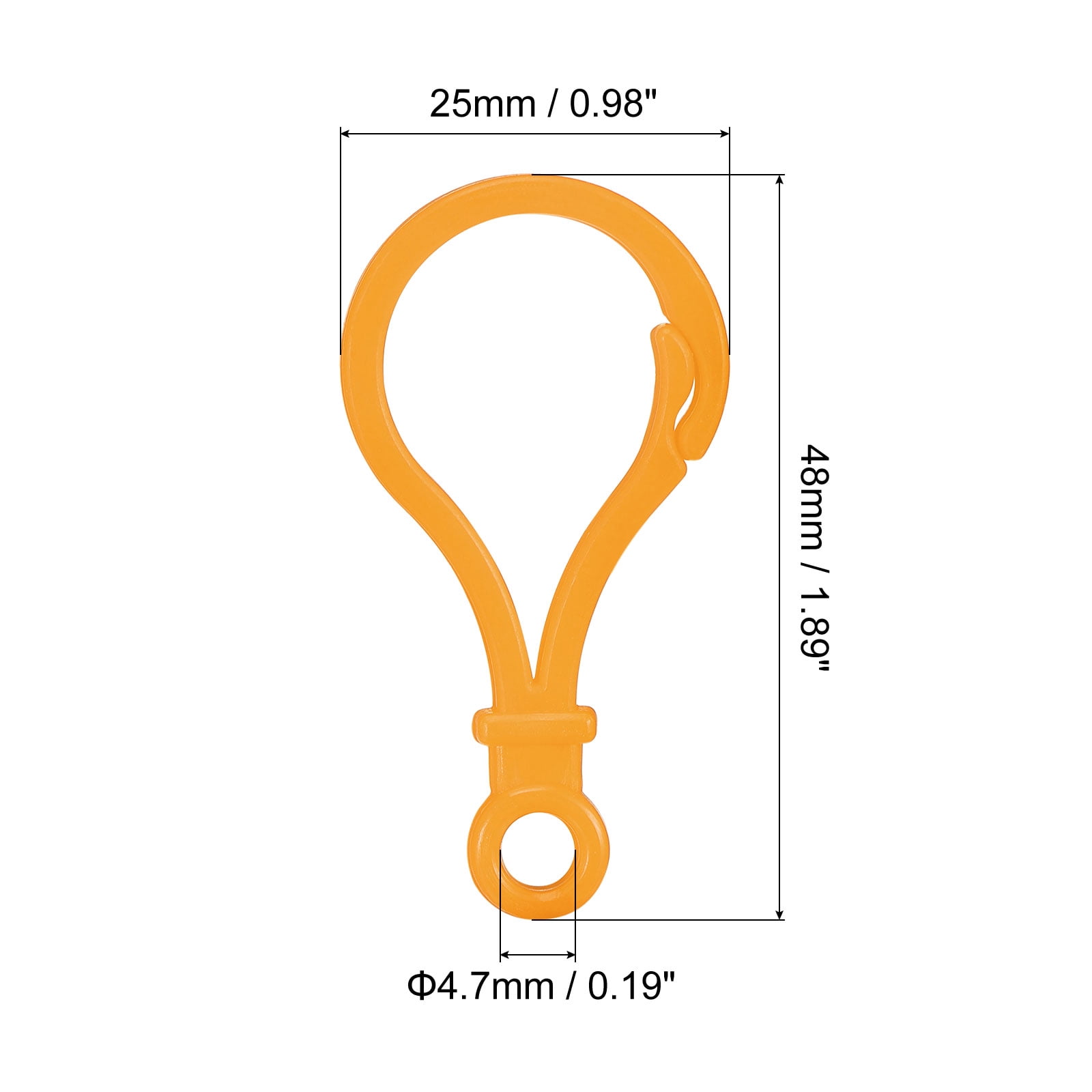 Unique Bargains Plastic Lobster Clasp Colorful Claw Snap Clip Hooks Orange