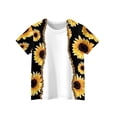 thumbnail image 3 of CCRFTGI Cute Teen Girl Shirts Size 7 Summer Short Sleeve Sunflower Graphic Printed Tee Tops Trendy Soft Lightweight Clothes for Teen Girls Crew Neck Shirts White 2-3 Years, 3 of 4