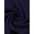 thumbnail image 6 of Navy Blue Ruffle Sleeve Peplum Bodycon Midi Dress For Women, 6 of 7