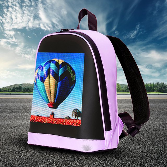 Mochila publicitaria Liderando el control de aplicaciones impermeables para hombres para mujeres púrpura