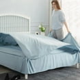thumbnail image 5 of Cozy Comfort Light Blue Queen Comforter Set - 7 Pieces Bedding Set with Comforters, Sheets, Pillowcases & Shams, 5 of 9