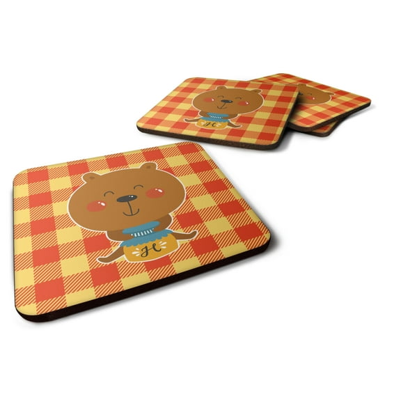 Honey Bear Foam Coaster Set of 4