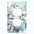 thumbnail image 2 of Metal Light Switch Plate Cover Snowmen Snowball Fight SNO003, 2 of 14