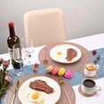 thumbnail image 2 of 8 Pcs Rose Gold Round Placemats + 8 Pcs Coasters Sets Wheat Ear Washable Pvc, 2 of 5