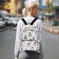 thumbnail image 7 of FORMRS Mini Backpack Purse for Women Travel Daypack Casual Shoulder Bag, Black Cartoon Snowmen, 7 of 7