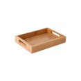 thumbnail image 2 of Ke1Clo Bamboo Serving Tray, Rectangular Wooden Tray with Handles, Rustic Tea Tray for Breakfast, Coffee Table, Hotel Restaurant Platter, 2 of 7