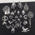 thumbnail image 2 of Mezcla de 80 accesorios de Halloween, colgante de calabaza, calavera, murciélago, bruja, accesorios, material para aretes, 2 of 5
