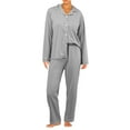 thumbnail image 1 of HNMKIU Pyjamas Homme Manches Longues Ensembles de Pyjama Deux Pièces Ensembles Décontractés, 1 of 3