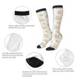 thumbnail image 2 of Xecao Gold Snowflake Pattern Adult Stockings with Color-Block Design and 3D Print, Breathable Comfortable Hosiery for Daily Wear and Sports, 2 of 4