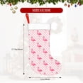 thumbnail image 4 of Yiaed Cute Flamingo with Heart Print Christmas Stockings, Christmas Stockings Hanging Ornaments, Christmas Stockings for Family Christmas Holiday Decorations, 4 of 7