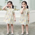 thumbnail image 5 of Vestido de algodón con flores para niñas pequeñas y medianas de primavera y otoño, vestido de línea A para bebés y niños pequeños, 5 of 5