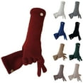 thumbnail image 3 of Wool Gloves, Winter Long Gloves for Women, Touchscreen Wool Knit Glove for Cold Weather,Blue, 3 of 4