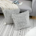 thumbnail image 4 of Juego de dos fundas de cojín cuadradas, elegante y suave estilo merino de piel sintética decorativa para decoración de interiores y exteriores, cremallera oculta y almohadas de felpa resistentes a la, 4 of 7