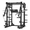 Black, variant on RitKeep Fitness Smith Machine PMAX-4750 1800lbs Capacity with Jammer Arms and Leg Press Board