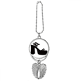 thumbnail image 1 of Black Women 's High Heels silueta patron Colgante de ala, 1 of 3