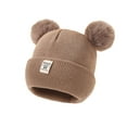 thumbnail image 4 of Baby Sweetie Baby Beanie Hat Soft Double Pom Newborn Knit Hat Infant Crochet Hat Winter Hat Caps for Boys Girls, 4 of 8