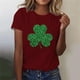 thumbnail image 2 of Mujeres Manga Corta de Verano Tops Impreso Sudadera Casual, Cuello Redondo Blusa Ligera para la Primavera Y el Verano, 2 of 4