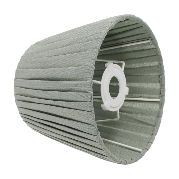 TABLZONE Cottage-Style Green Fabric Lampshade, Adaptable Use, Fits Small Desk Lamps