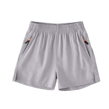 Gubotare Boys Athletic Shorts Youth Boys'Athletic Running Shorts Quick-Dry Sports Shorts Kids Soccer Shorts Active Shorts for Gym Size 10-12 (Light Gray,12-13 Years)