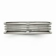 thumbnail image 3 of Titanium Grooved and Beaded 6mm Polished Band Size: 13; for Adults and Teens; for Women and Men, 3 of 6