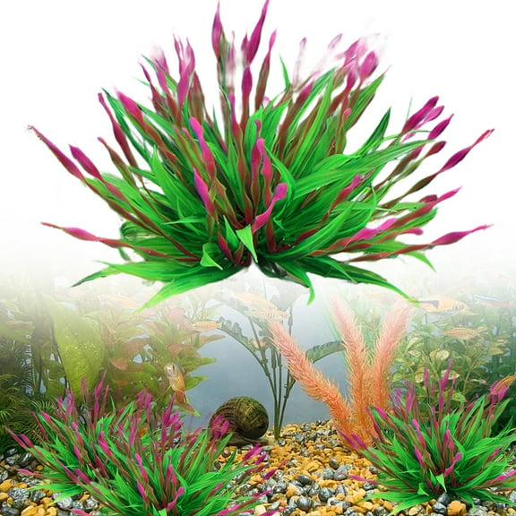 XJGHHSY Fish Tank Artificial Plastic Plants Decorations Large Aquarium Decor Betta Goldfish Tank Accessories Fish Bowl ornaments,