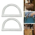thumbnail image 3 of 2Pcs Women Purse Handles Belt Replacement Strap Frame DIY Handmade for Tote Purse Making clear D shape, 3 of 8
