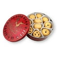 thumbnail image 2 of Jacobsens Danish Butter Cookies Reindeer Embossed Gift Tin with Bonus Gift Gold Stainless Steel Tongs 14.1Oz. (400 g.), 2 of 9