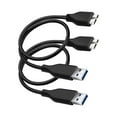 thumbnail image 1 of Saitech It Cable Usb 3.0 A A Micro B De 45 Cm, Cable De Transferencia De Datos De Alta Velocidad De Hasta 4,8 Gbps Para Disco Duro Externo Portátil, Negro (Paquete De 2), 1 of 1