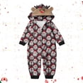 thumbnail image 2 of Odeerbi Christmas Onesie Pajamas for Family Holiday Sleep Jumpsuit Long Sleeve Family Christmas Pajamas Matching Sets Infant Fashion Lattice Print Plush Jumpsuit Sleepwear PJs Set Red, 2 of 5