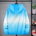 thumbnail image 5 of Uootdi Womens Gradient Color Windbreakers Hooded Zip Up Lightweight Jackets Casual Outdoor Windproof Outerwear Summer Beach Vacation Wear Gift, 5 of 7