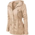 thumbnail image 2 of ORUYROP Women's Lightweight Front Zipper Solid Utility Anorak Hoodie Vest/Jacket, 2 of 7