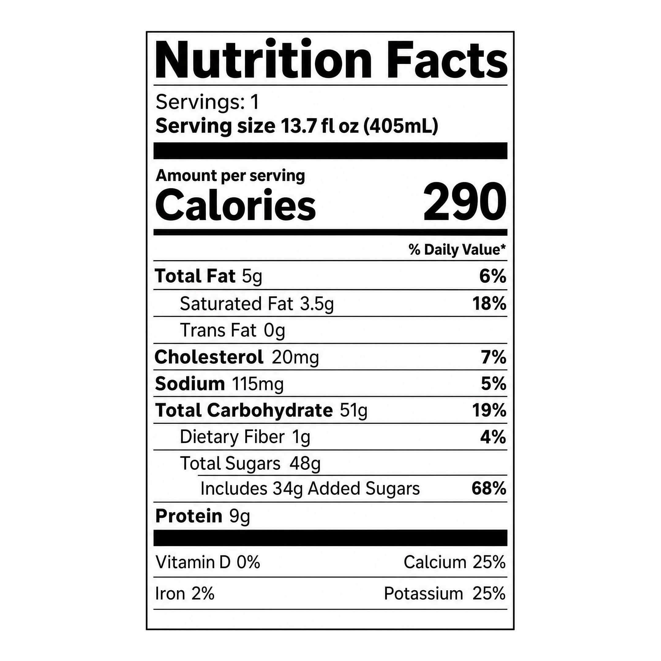 Great Value Iced Mocha Latte Coffee and Milk Beverage, 13.75 fl oz