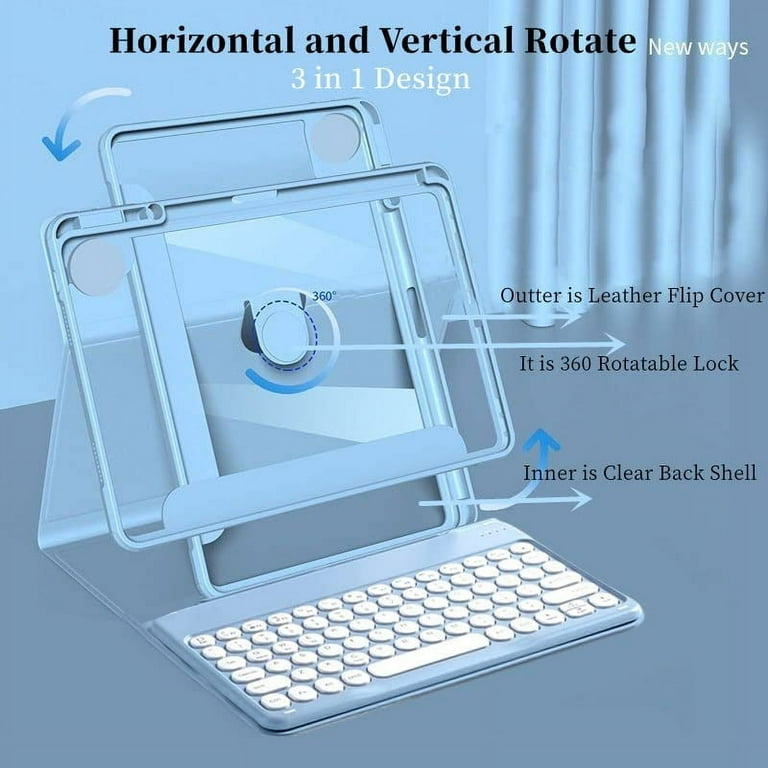 iPad Pro 12.9 2022 2021 2020 2018 Case with Keyboard and Mouse