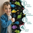 thumbnail image 3 of Blackout Kids Curtains,Black Cartoon Colorful Dinosaurs Plants Pattern Childrens Insulated Curtains Set Of 2,Bedroom Essentials,Toddler Room Decor 52"x84", 3 of 5