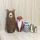 thumbnail image 3 of Muñecas Matryoshka Bear Ear Nesting Wooden Russian Home Decor Toys 5pcs, 3 of 5