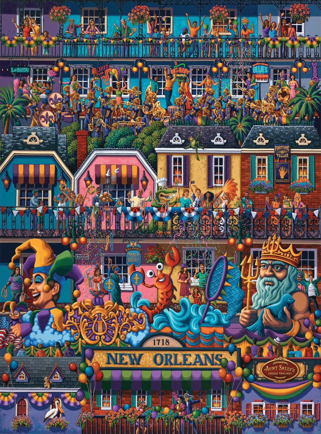 Buffalo Games 1000-Piece Eric Dowdle The Big Easy Adult Interlocking Jigsaw Puzzle
