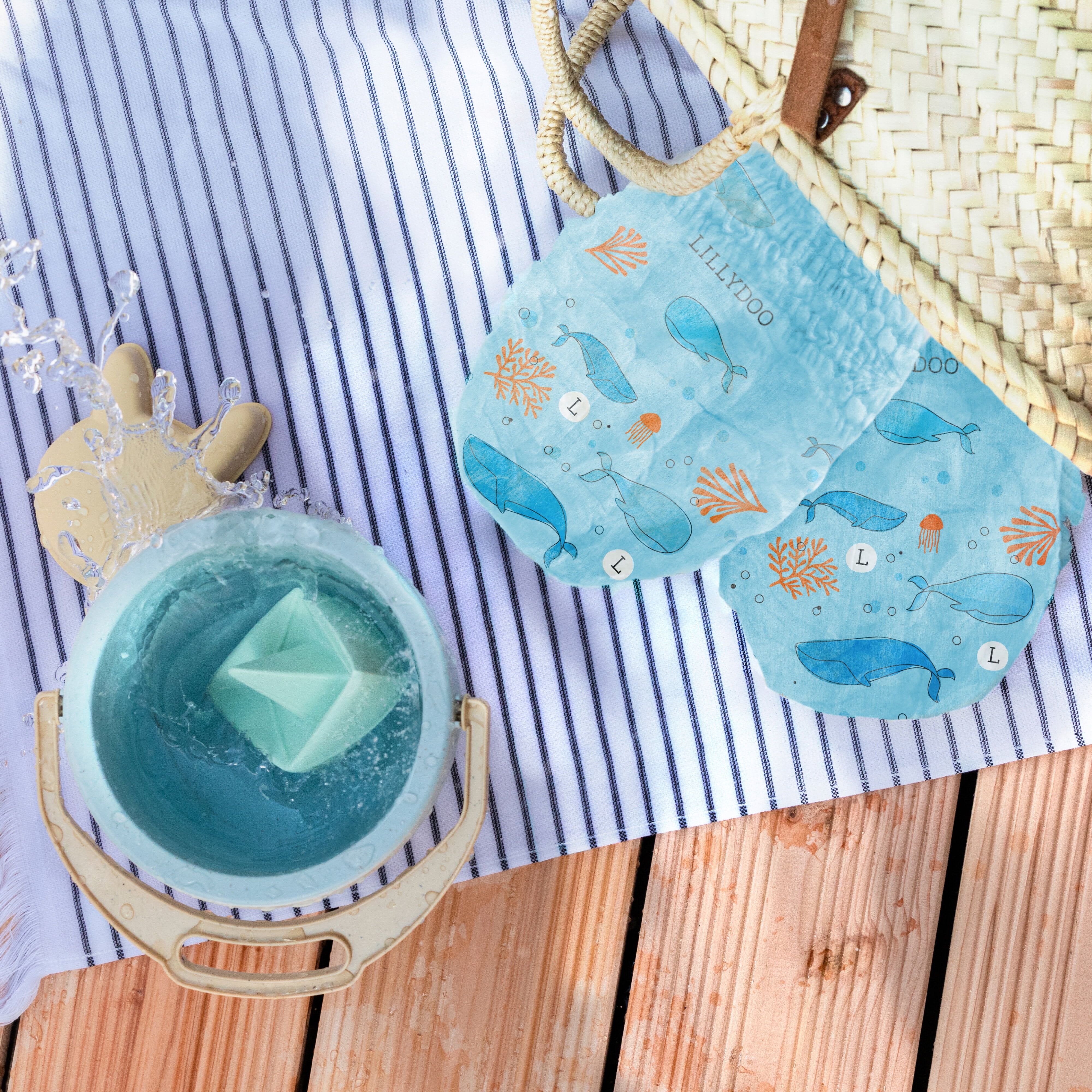 LILLYDOO Baby Swim Diapers - Size Small (13-24 lbs), 40 Count (Select for More Options)