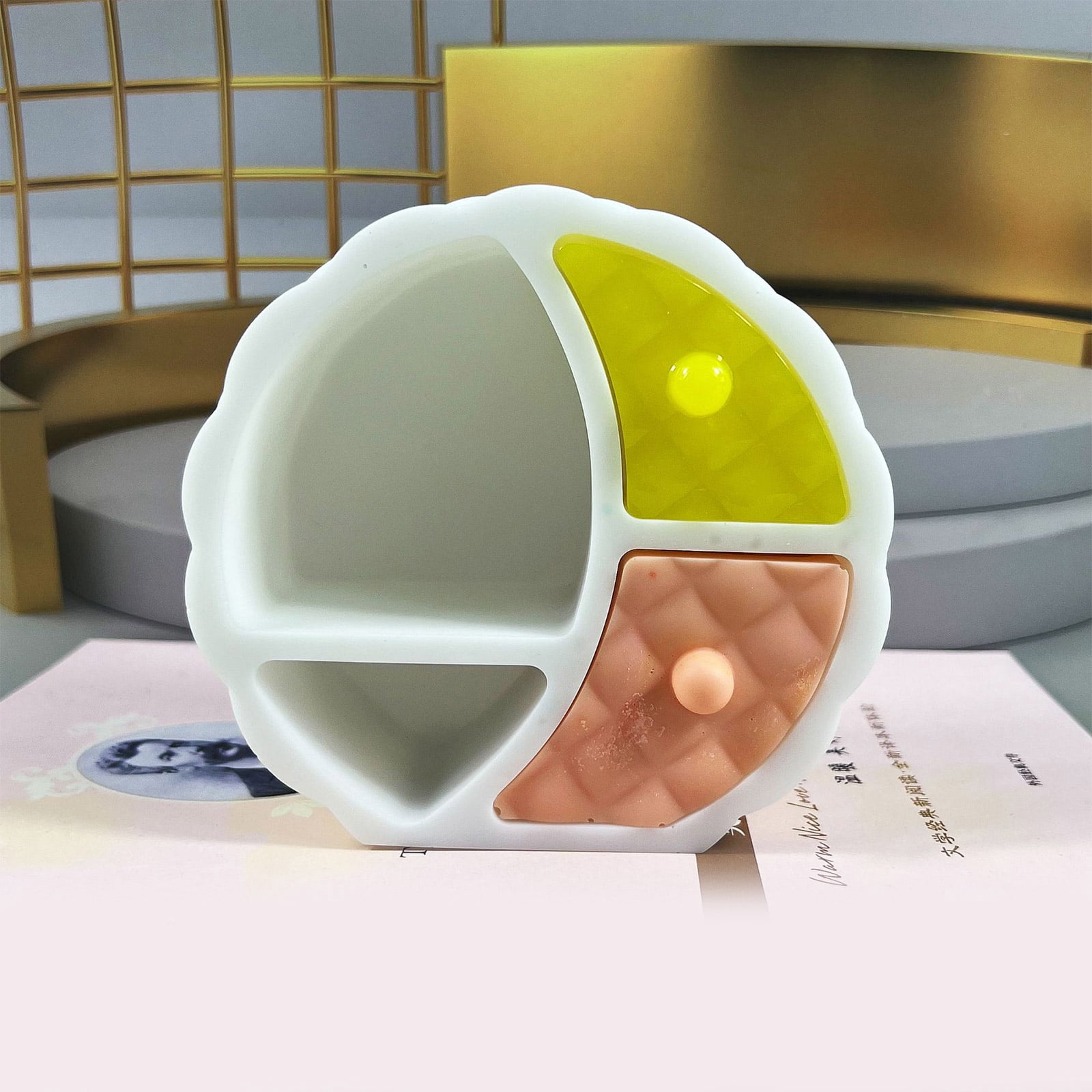 COMEET Crafts Molds,Resin Casting Molds Storage Box Tray Mold Sun and Moon Shaped Jewelry Organizers Molds for Hand-Making
