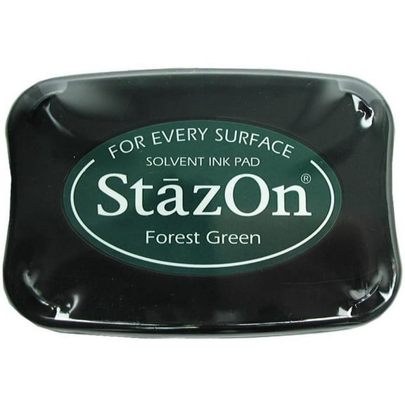 StazOn Solvent Ink Pad Large Forest Green
