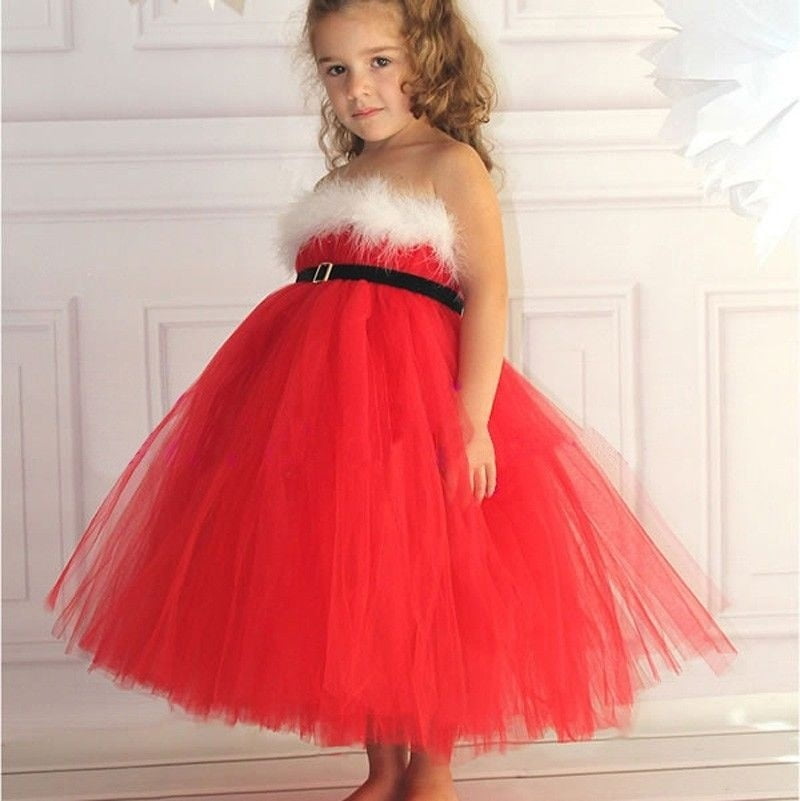 girls red xmas dress