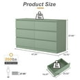 thumbnail image 6 of Spaco Modern 6 Drawer Dresser, Chest of Drawers Organizer Storage with Drawers, Large Storage Cabinet for Indoor as Bedroom, Green, 6 of 10