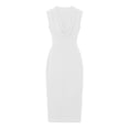 thumbnail image 5 of QUNYINEY White Women Wedding Guest Dress Party Elegant Midi Sleeveless Dresses Bodycon Formal Slim Fit Dresses, 5 of 5