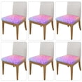 thumbnail image 2 of Cauagu Colorful Glitters for Dining Chair Seat Covers,Slipcovers Kitchen Chair Covers Upholstered Chair Seat Cushion Cover Chair Seat Protector-Six Piece, 2 of 7