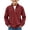 Red, variant on Dursoulink Casual Long Sleeve Zip-Up Shirt for Boys, Relaxed Fit with Notched Lapel Collar, 98% Cotton 2% Spandex Blend, Solid Color Design