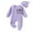 Purple, variant on Bellafa Baby Boy Girl Long Sleeve Ribbed Romper with Mittens Cuffts Newnorn Boy Zipper Footie Jumpsuit   Hat 2PCS Fall Winter Clothes