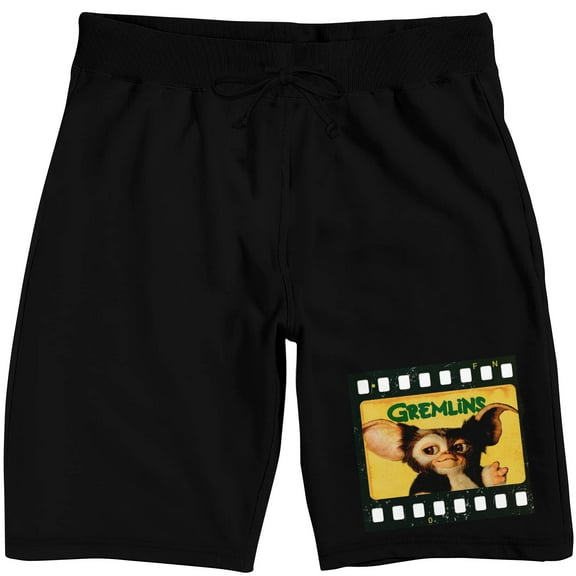 Gremlins Gizmo Character Men's Black Graphic Sleep Shorts-XXL