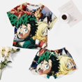 thumbnail image 4 of My Hero Academia Summer Home Suit For Womens Short-Sleeved Pajama Set 2pcs Loungewear Soft Sleepwear T-Shirts Tee Shirt Top And Short Sleeping Pants, 4 of 8