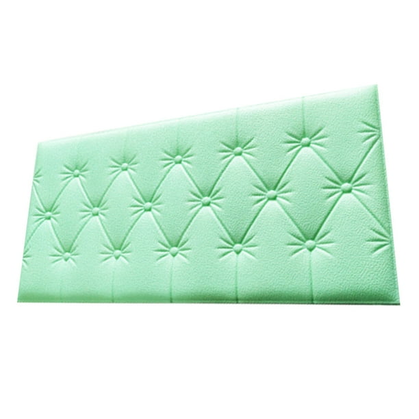 Pegatinas de pared 3D autoadhesivas para el fondo de la TV, decoración del hogar, sala de estar y dormitorio (verde claro)