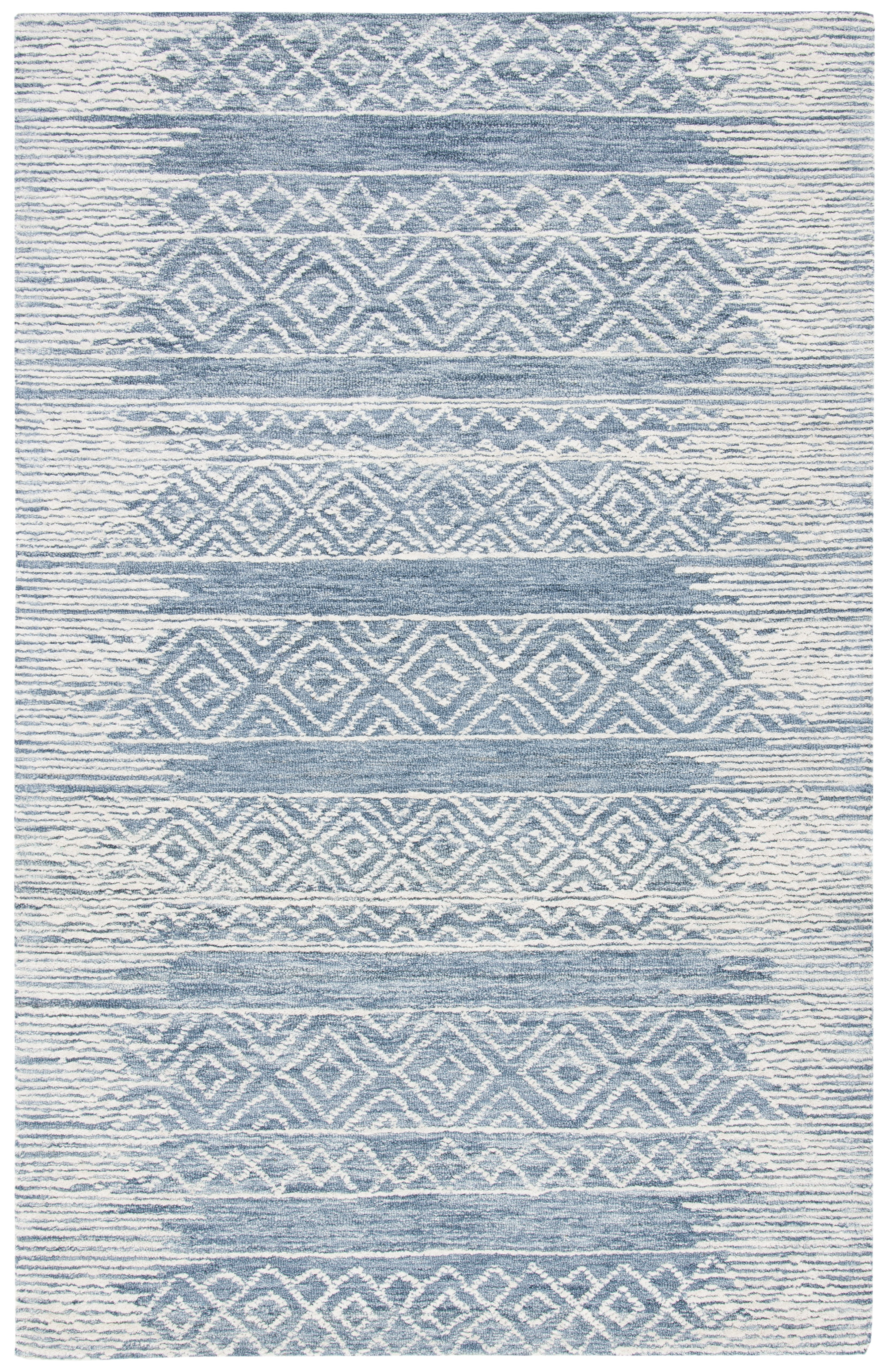 Safavieh Metro Rae Striped Area Rug, Natural/Blue, 5' x 8'