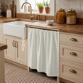 thumbnail image 3 of Cream Solid Color Cabinet Curtains 35"W x 35"L, Aesthetics Contemporary Luxury Sink Skirt for Bathroom Vanity Kitchen Self Adhesive, Dust-Proof Privacy Curtain for Shelves Closet Laundry Room Pantry, 3 of 9